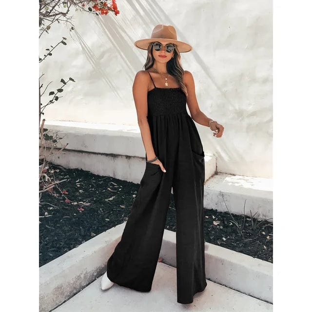 pennlegalprocess Jumpsuits & Rompers Casual Spaghetti Strap Jumpsuit Rompers Black / S