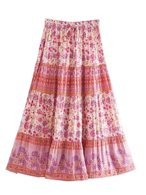 pennlegalprocess Skirts, Maxi Skirts Pink / S Boho Inspired Floral Skirt