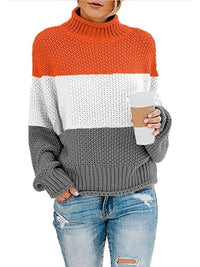 pennlegalprocess Sweaters, Pullovers, Knit Sweaters Orange / S Boho Striped Knit Sweater